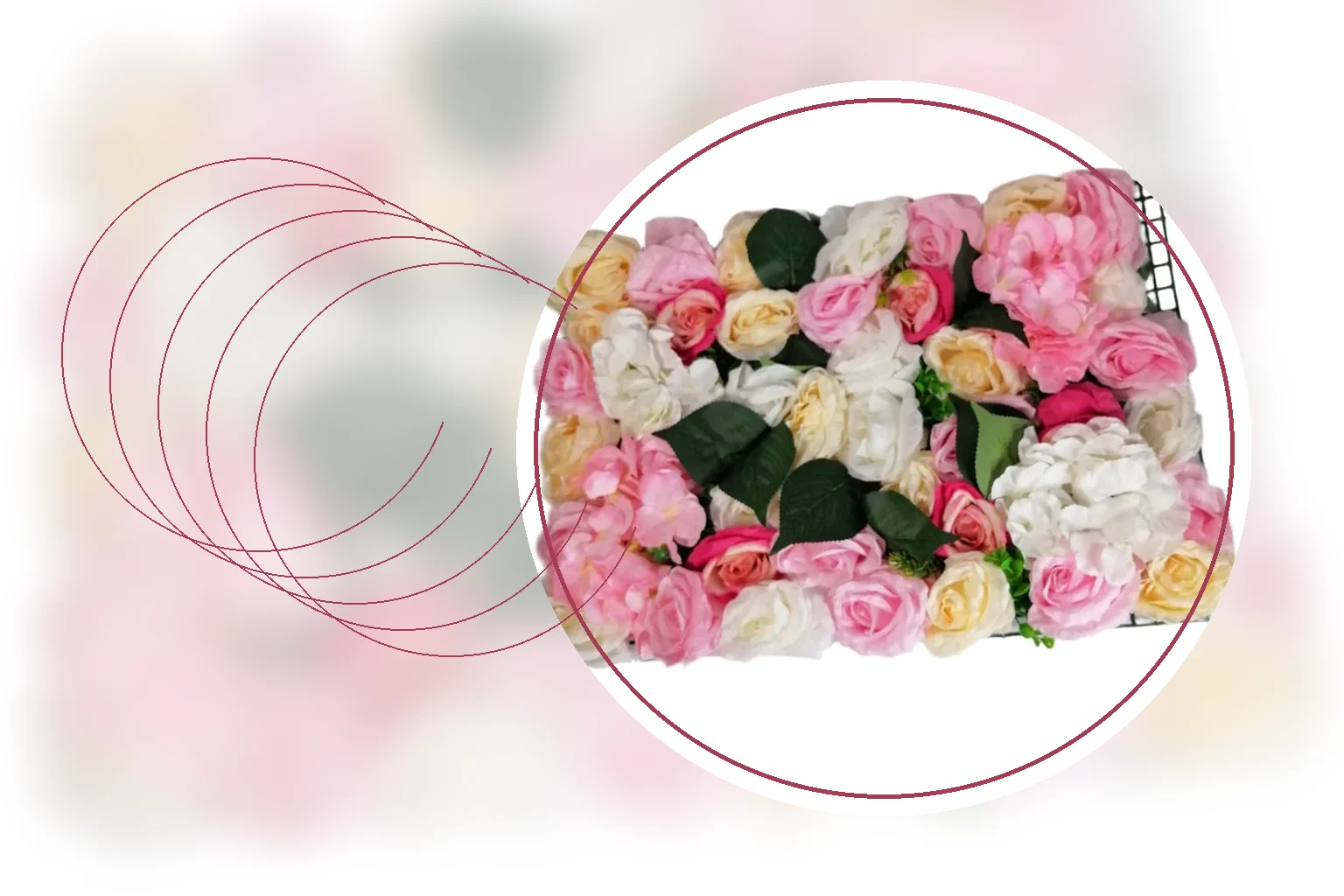 Editorial floral composition representing rose bouquets and arrangements in South Africa